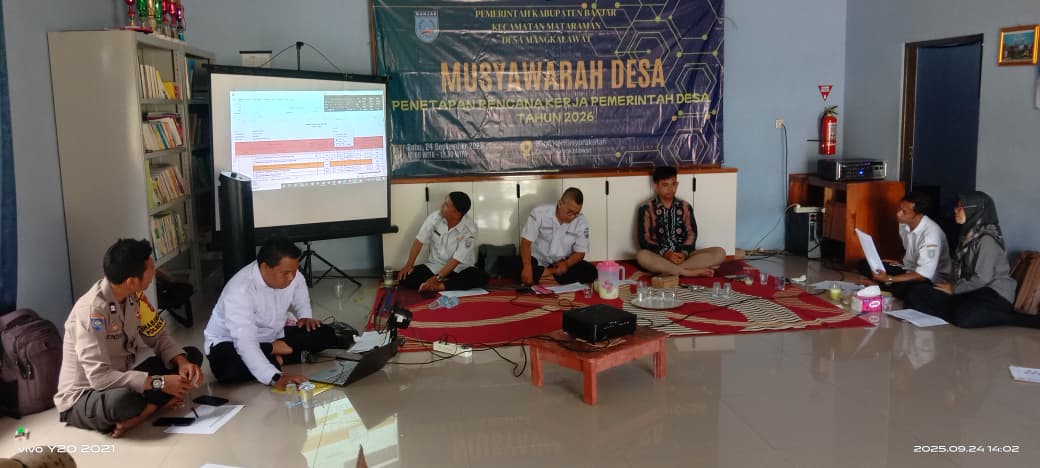 Penetapan Rencana Kerja Pemerintah (RKP) Desa Mangkalawat Tahun 2026